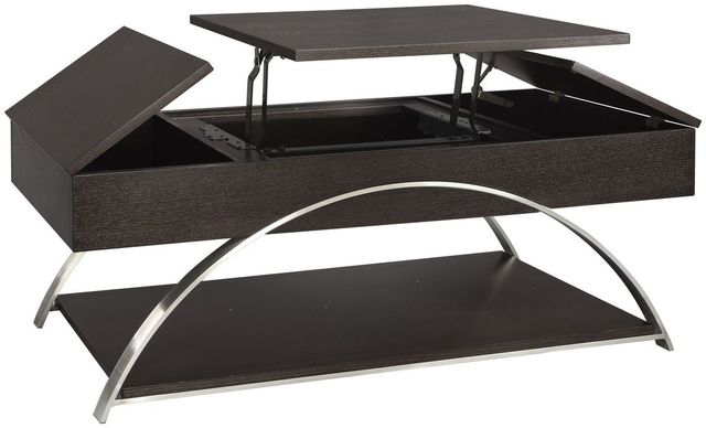 Homelegance® Tioga Espresso Lift-Top  Cocktail Table with Chrome Metal Frame  -3