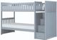 Mazin Furniture Orion Gray Twin/Twin Youth Step Bunk Bed-1