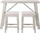 Signature Design by Ashley® Carynhurst 3-Piece Whitewash Counter Height Dining Table Set-1