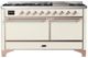Ilve® Majestic III 60" Antique White Pro Style Dual Fuel Natural Gas Range with Solid Door and Copper Trim-0
