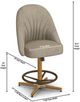 Chromcraft Customizable Landry Swivel Tilt Counter Height Dining Stool-2
