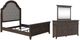 Liberty Furniture Paradise Valley 3-Piece Flax Tweed/Saddle Brown Queen Upholstered Bedroom Set-0