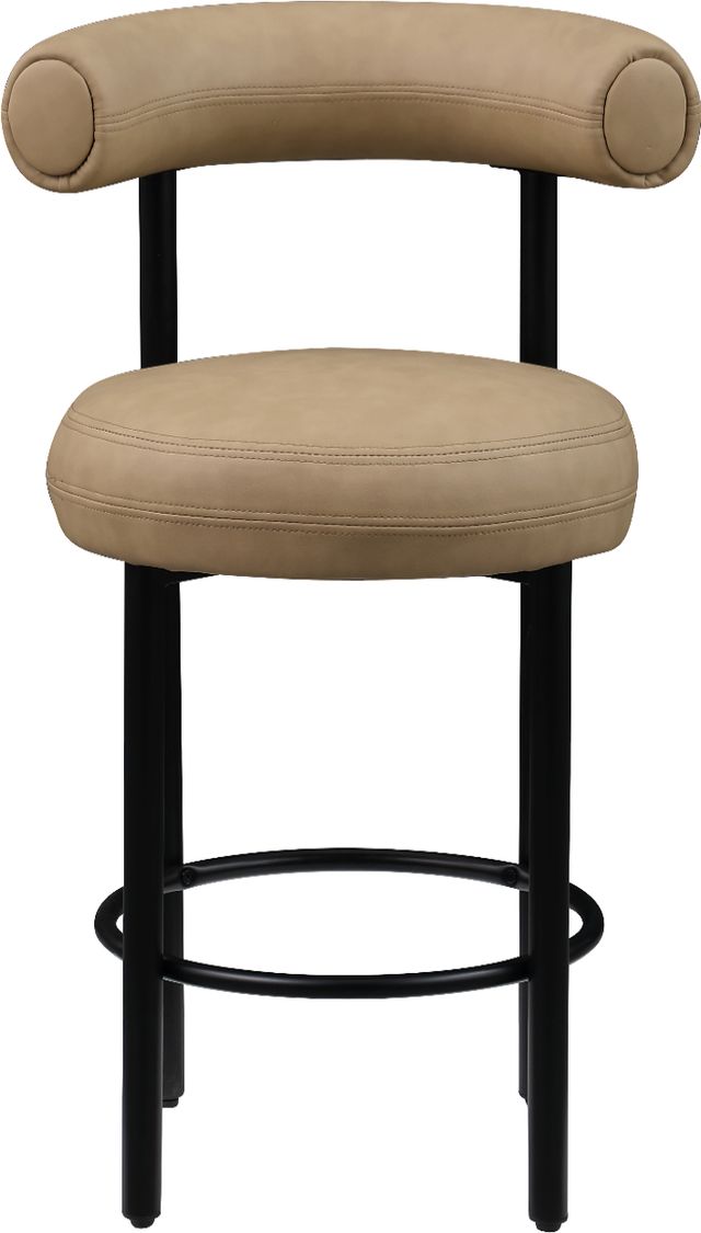 Meridian Furniture Bordeaux Tan Leather Counter Stool-1