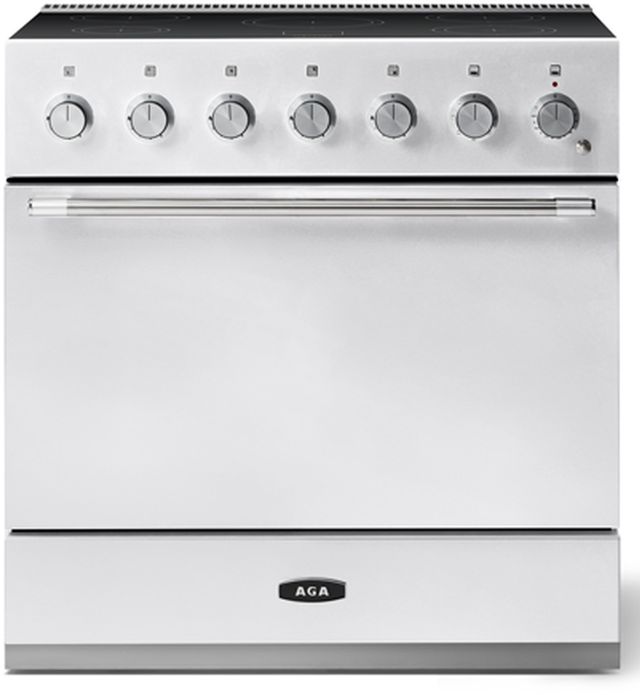 AGA™ Mercury 36" White Pro Style Induction Range-0