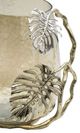 A & B Home Gold/Silver Palm Candle Holder-4