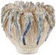 Currey & Company Tropical Crown Ivory/Reactive Blue Medium Vase-0