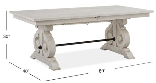 Magnussen Home® Bronwyn Alabaster 80" Rectangular Dining Table-2