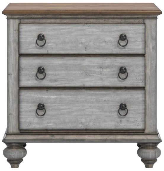 Flexsteel® Plymouth Distressed Graywash Nightstand-2