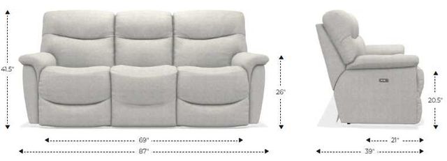 La-Z-Boy® James Marble Power Reclining Sofa with Headrest-2