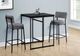 Monarch Specialties Inc. 2-Piece Black/Grey 37" Upholstered Counter Height Barstools Set-3