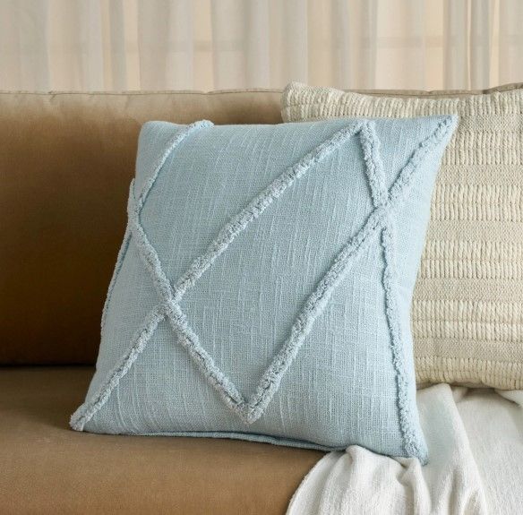 Nourison Home™ Mina Victory Lifestyle Light Blue 18"x18" Throw Pillow-2
