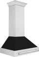 ZLINE 36" Fingerprint Resistant Stainless Steel Range Hood with Black Matte Shell-3