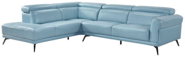 Homelegance® Giselle 2-Piece Blue Left-Arm Facing Sectional and Chaise-3