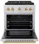 ZLINE Autograph Edition Paramount 30" 4.2 Cu. Ft. Stainless Steel Gas Range with 4 Burner DuoPro™ Cooktop, Convection Gas Oven and Polished Gold Accents-1