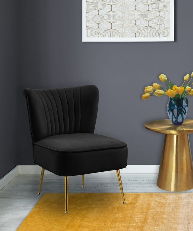 Meridian Furniture Tess Black Velvet Chair-3