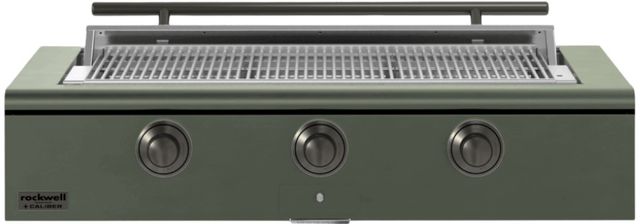 Caliber™ Rockwell Social 3-Burner Olive Built-In Liquid Propane Grill with Pewter Hardware-0