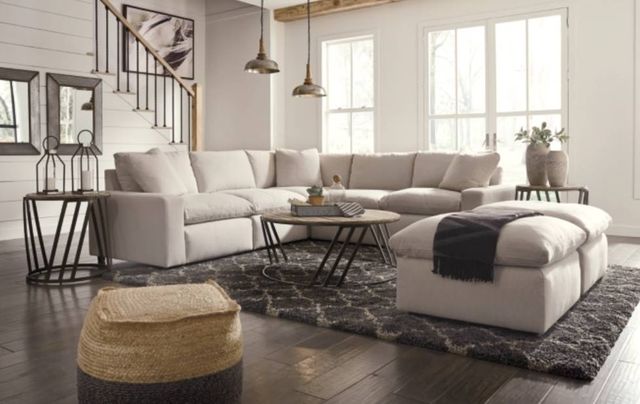 Signature Design by Ashley® Savesto 6-Piece Ivory Living Room Set-3