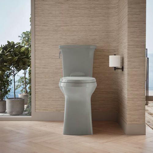KOHLER® Corbelle® Ice Gray Tall Elongated Toilet Bowl with Skirted Trapway-3