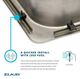 Elkay Celebrity® Brushed Satin 3-Hole Single Bowl Drop-in Bathroom Sink-3
