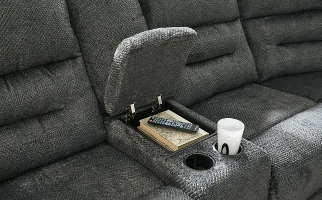 Signature Design by Ashley® Nantahala 7-Piece Slate Reclining Left-Arm Facing Sectional and Chaise with Console-2