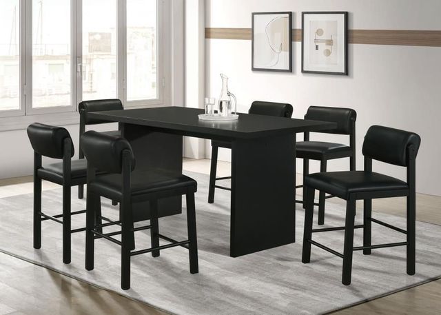 Coaster® Decker 7-Piece Black Counter Dining Set-1