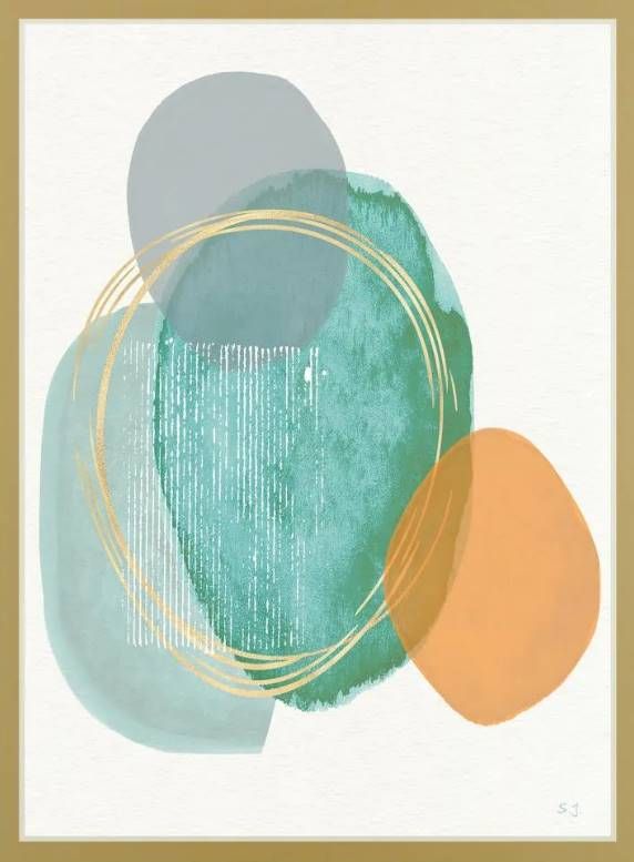 Classy Art River Jewels II by Susan Jill Mirrored Frame Wall Art-1