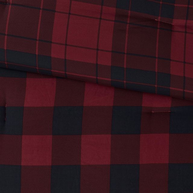 Olliix by Madison Park Everest Red Plaid Queen Reversible Complete Bedding Set-4