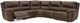 Signature Design by Ashley® Dunleith 5-Piece Chocolate L-Shape Power Reclining Sectional-2