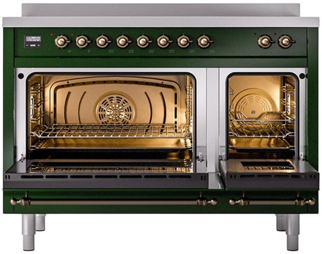 Ilve® Nostalgie II Series 48" Emerald Green Pro Style Induction Range-1