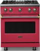 Viking® 5 Series 30" Valentine Pro Style Gas (NG) Range with Brushed Brass Trim-0