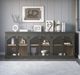 Jofran Inc. Archdale Gray 6-Door Gothic Arch Accent Cabinet-1