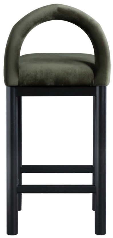 Meridian Furniture Conrad Black/Green Upholstered Counter Stool-4
