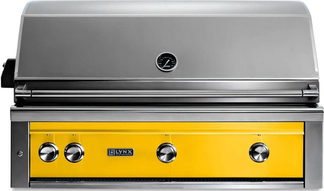 LYNX® Professional 3-Burner California Poppy Built-In Liquid Propane Grill with All Trident Infrared Burners and Rotisserie-0