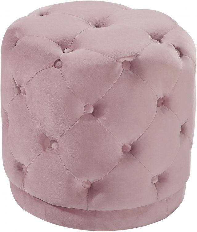 Meridian Furniture Harper Pink Velvet Stool-0