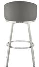 Armen Living Eleanor Brushed Stainless Steel/Grey 26'' Counter Stool-3