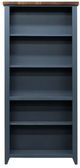 Legends Home Nantucket Blue Denim/Whiskey Bookcase-3