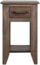 International Furniture Direct Natural Teca Brown Chairside Table-2