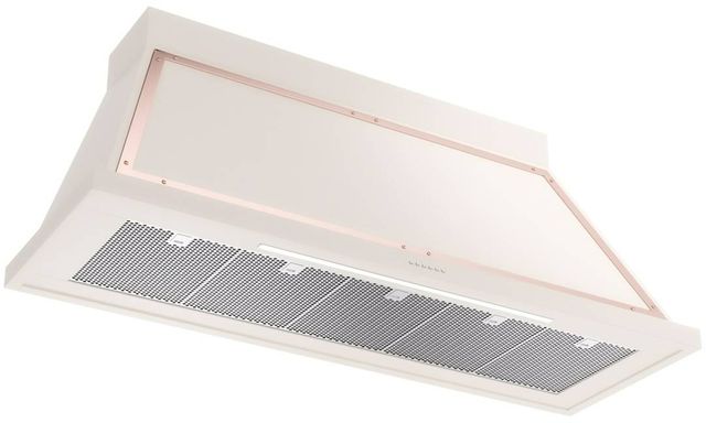 Ilve® Nostalgie II Noblesse 60" Antique White Wall Mounted Range Hood with Copper Trim-1