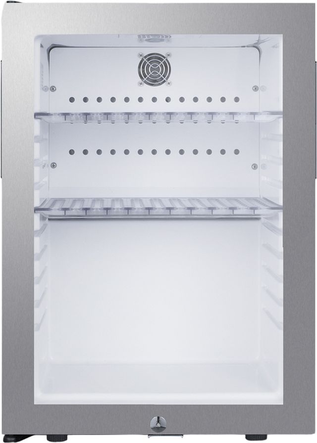 Summit® 16" 1.2 Cu. Ft. Stainless Steel Freestanding Beverage Center