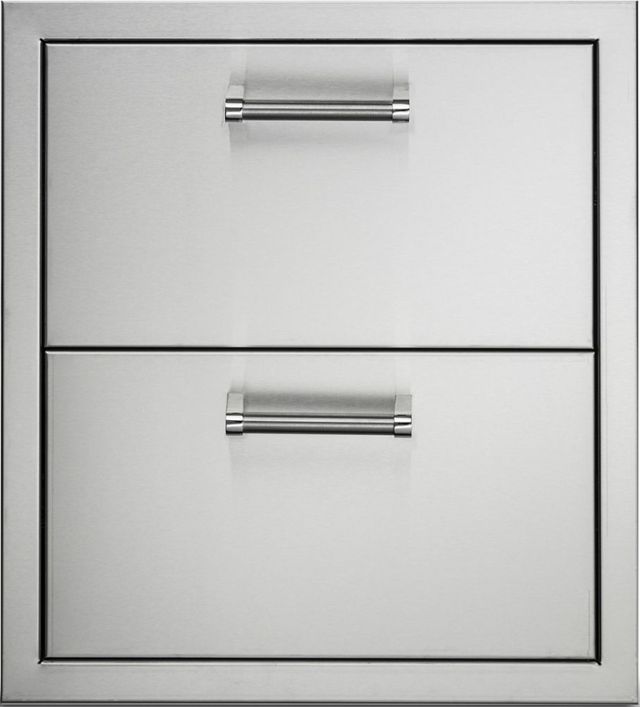 Viking® 5 Series 19" Stainless Steel Outdoor Double Drawers-0