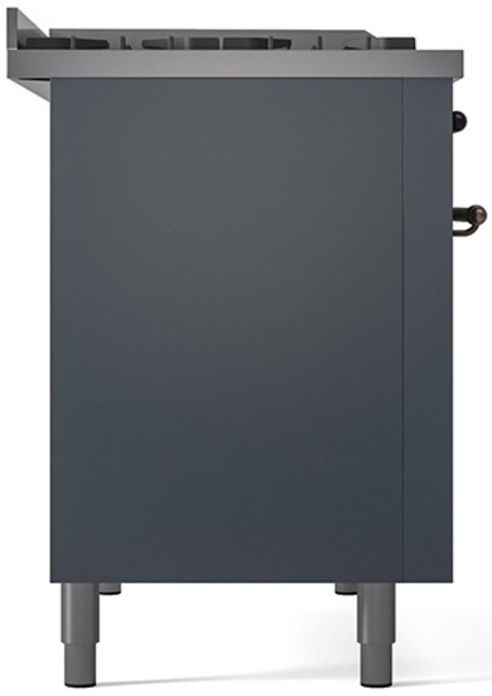 Ilve® Nostalgie II Series 48" Blue Gray Pro Style Dual Fuel Range-3