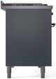 Ilve® Nostalgie II Series 48" Blue Gray Pro Style Dual Fuel Range-3