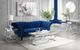 Elements International Pearl Glass Top Sofa Table with Chrome Base-3