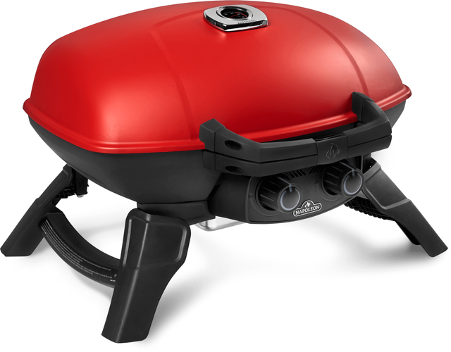 Napoleon TravelQ™ 2-Burner Red Tabletop Liquid Propane Grill-1