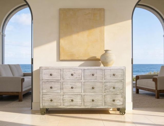 International Furniture Direct Oslo White Console-1