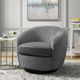 Elements International Chanel Bristo Grey Swivel Chair-1