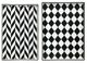 A & B Home Quinn 2-Piece Black/White Rectangular Tray Set-1