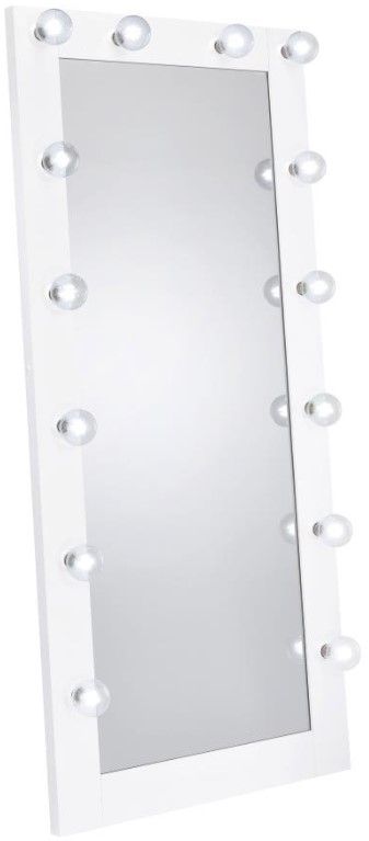 Coaster® Zayan Glossy White Floor Mirror-1