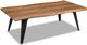 Mazin Furniture Macdonald Warm Wood Coffee Table with Black Metal Legs -0