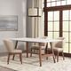 Olliix by Madison Park Parker Off-White Dining Table with Pecan Base-2